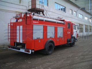 Автоцистерна пожарная АЦ-3-40 на шасси КАМАЗ 4308 сдвоенная кабина объемом 3000 литров ПСЦ ТЕХИНКОМ фото 4